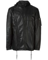 Мужская черная кожаная куртка от Diesel Black Gold