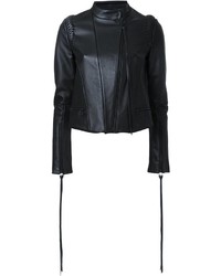 Женская черная кожаная куртка от Dion Lee
