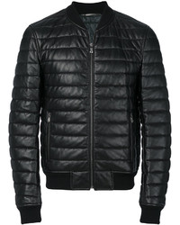 Мужская черная кожаная куртка от Dolce & Gabbana