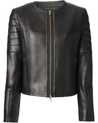 Женская черная кожаная куртка от Drome