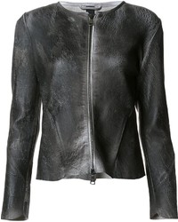 Женская черная кожаная куртка от Giorgio Brato