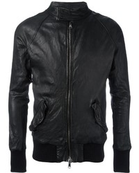 Мужская черная кожаная куртка от Giorgio Brato