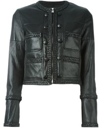 Женская черная кожаная куртка от Givenchy
