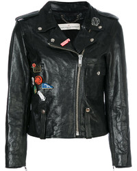 Женская черная кожаная куртка от Golden Goose Deluxe Brand