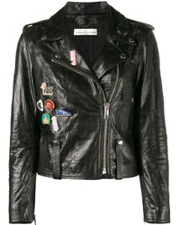Женская черная кожаная куртка от Golden Goose Deluxe Brand