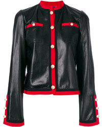 Женская черная кожаная куртка от Gucci