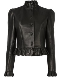 Женская черная кожаная куртка от J.W.Anderson