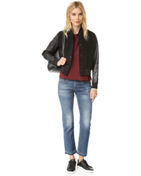 Женская черная кожаная куртка от Rag & Bone