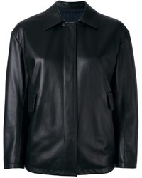 Женская черная кожаная куртка от Jil Sander