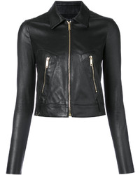 Женская черная кожаная куртка от Jitrois