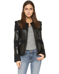 Женская черная кожаная куртка от L'Agence