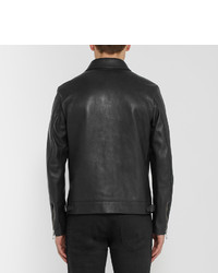 Мужская черная кожаная куртка от Blackmeans