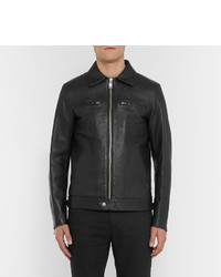 Мужская черная кожаная куртка от Blackmeans