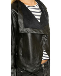 Женская черная кожаная куртка от BB Dakota