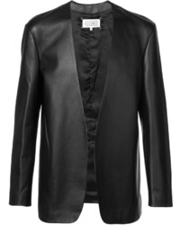 Мужская черная кожаная куртка от Maison Margiela