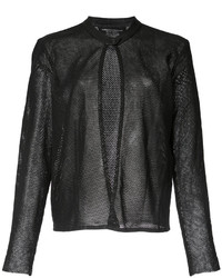 Женская черная кожаная куртка от Majestic Filatures