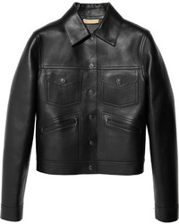 Женская черная кожаная куртка от Michael Kors