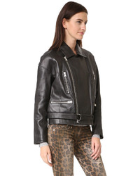 Женская черная кожаная куртка от IRO