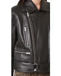 Женская черная кожаная куртка от IRO