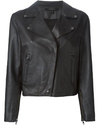 Женская черная кожаная куртка от Muu Baa