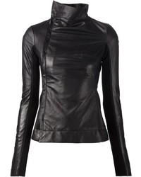 Женская черная кожаная куртка от Rick Owens