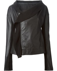 Женская черная кожаная куртка от Rick Owens
