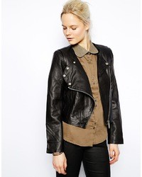 Женская черная кожаная куртка от Twenty8Twelve