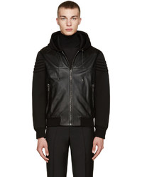 Мужская черная кожаная куртка от Versace