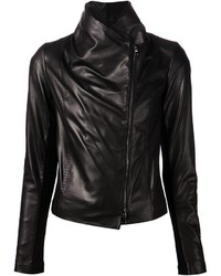 Женская черная кожаная куртка от Vince