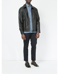 Мужская черная кожаная куртка от Lanvin