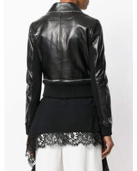 Женская черная кожаная куртка от Givenchy