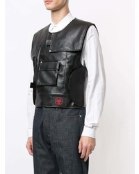 Мужская черная кожаная майка от Misbhv