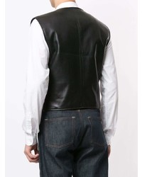 Мужская черная кожаная майка от Misbhv