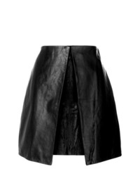 Черная кожаная мини-юбка от Aalto