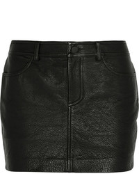 Черная кожаная мини-юбка от Alexander Wang