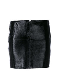 Черная кожаная мини-юбка от Courreges