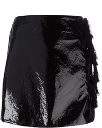 Черная кожаная мини-юбка от Kenzo