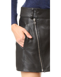 Черная кожаная мини-юбка от Dion Lee