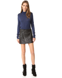 Черная кожаная мини-юбка от Dion Lee