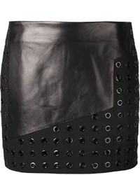 Черная кожаная мини-юбка от Thierry Mugler