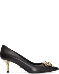 Черная кожаная обувь от Versace