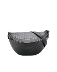Черная кожаная поясная сумка от Balenciaga
