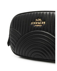 Черная кожаная поясная сумка от Coach