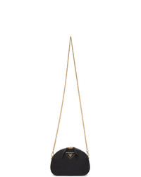 Черная кожаная поясная сумка от Prada