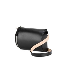 Черная кожаная поясная сумка от Building Block