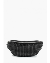 Черная кожаная поясная сумка от Dimanche