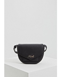Черная кожаная поясная сумка от Karl Lagerfeld