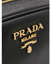 Черная кожаная поясная сумка от Prada