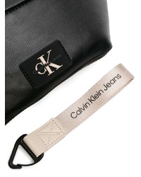 Мужская черная кожаная поясная сумка от Calvin Klein Jeans