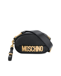 Черная кожаная поясная сумка от Moschino